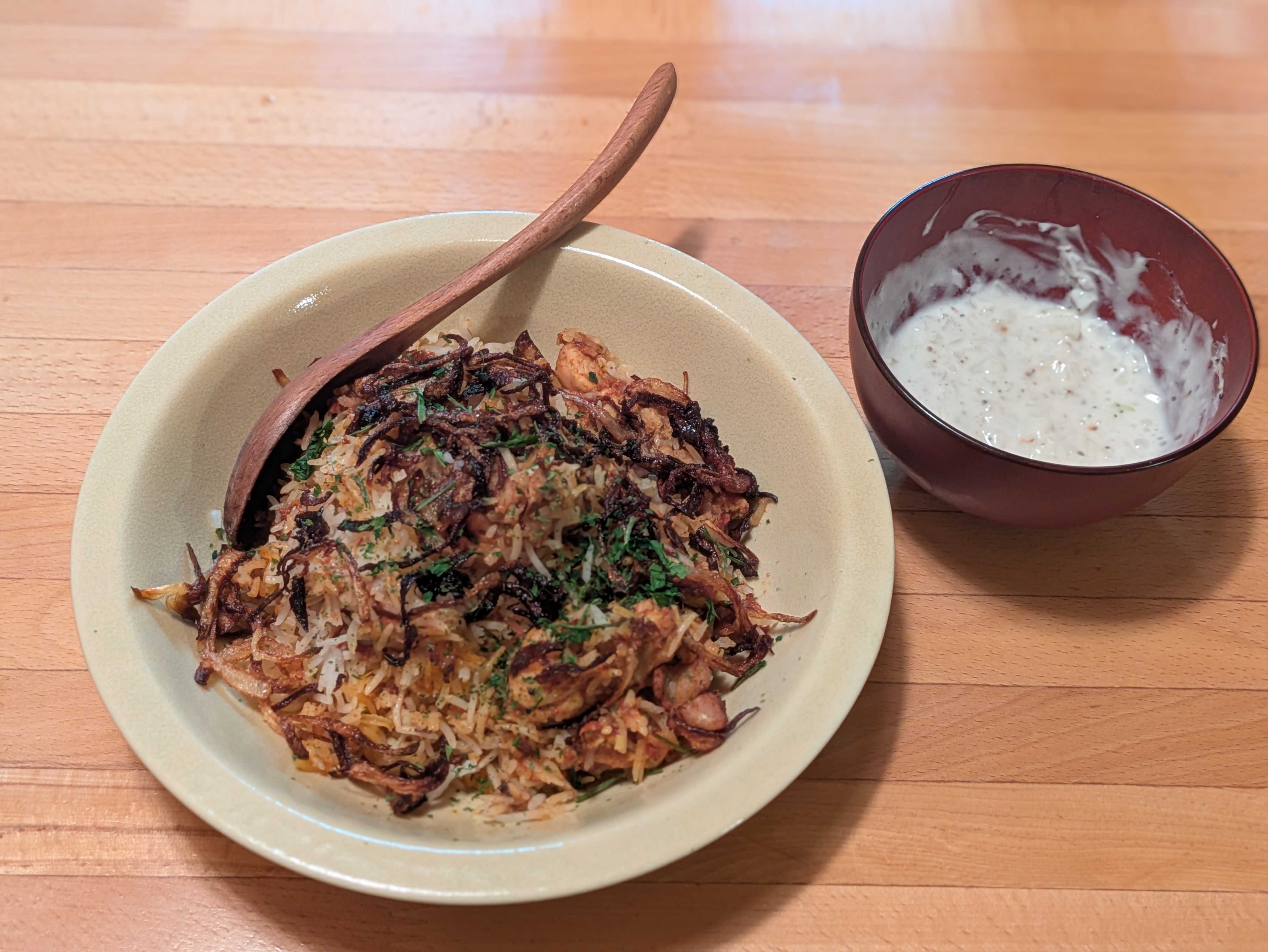 完成したビリヤニ